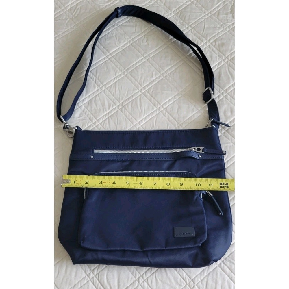 Pacsafe Crossbody Organizer Bag Anti-Theft RFID Adjustable Straps Navy - Picture 6 of 16